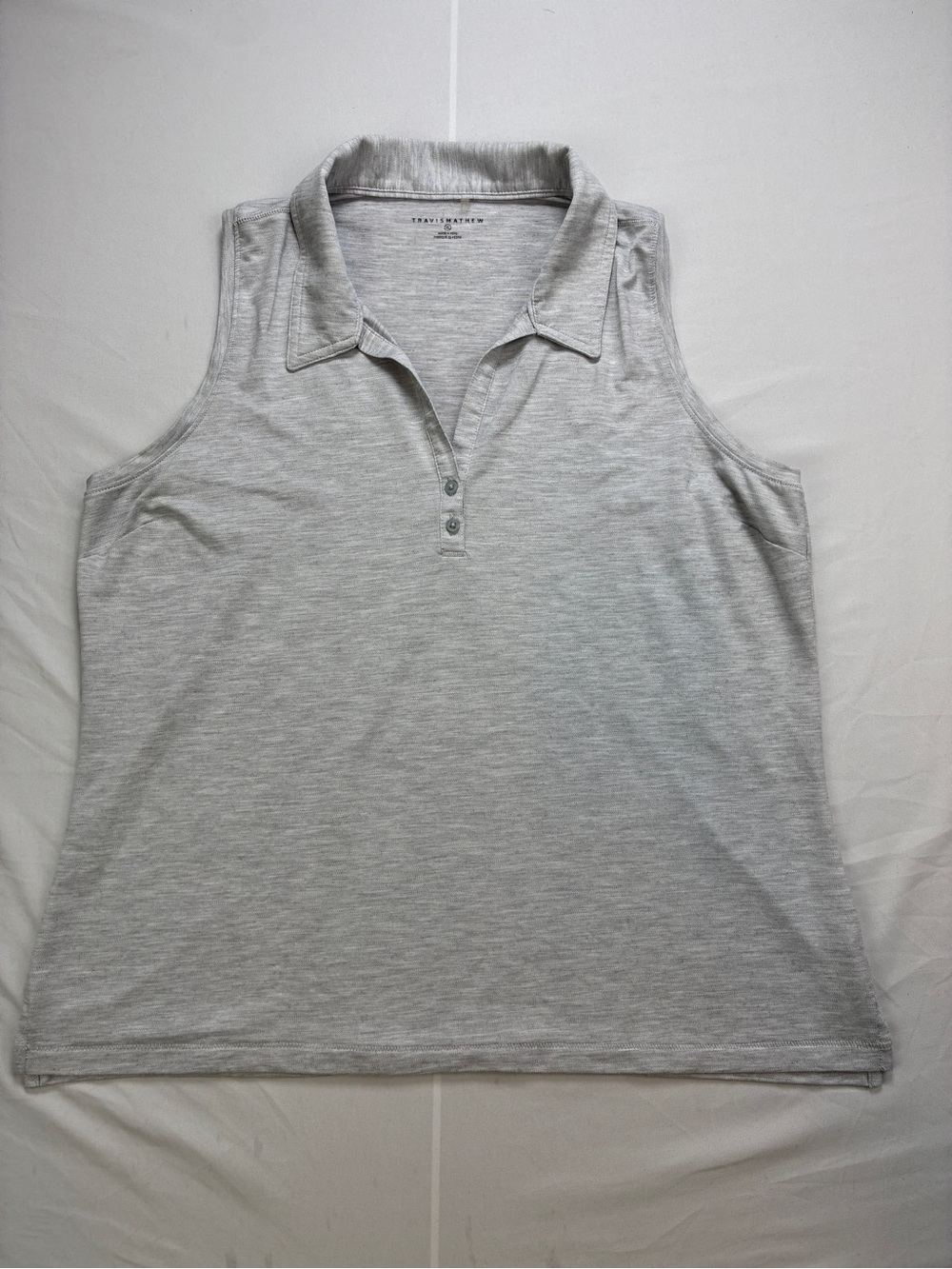 Travis Mathew Light Gray Sleeveless Polo Tank